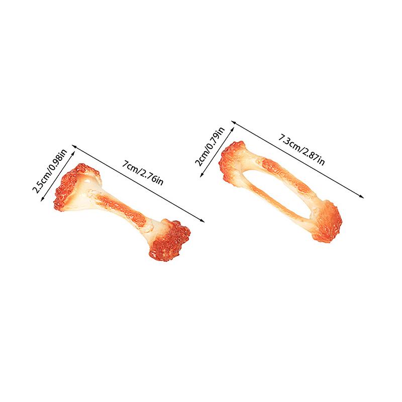 Pvc Chicken Wing Bone Charm Simulated Chicken Leg Bone Key Ring Props Imitation Food Key Chain Bag Pendant Decoration Cute Gift