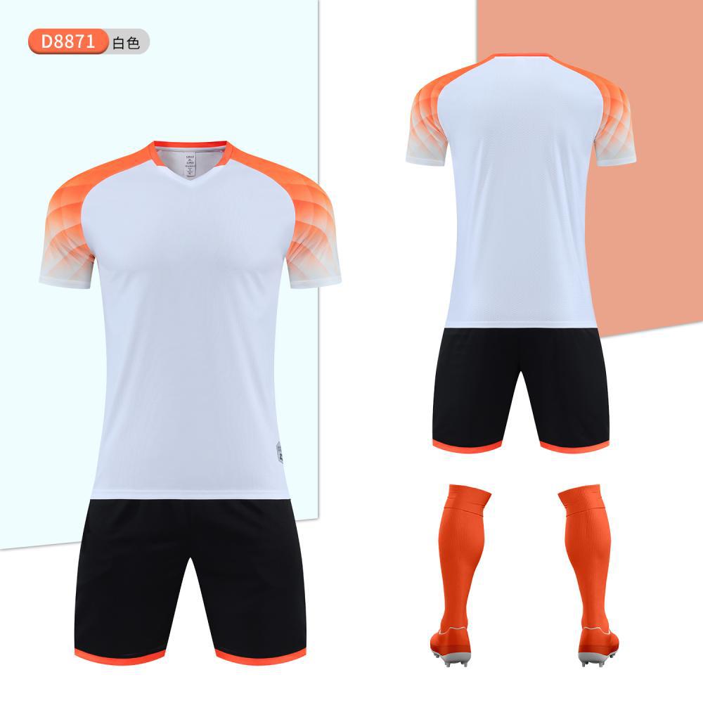 New football jersey set, slick plate competition training team uniform, adult and children's uniform, thin breathable football jersey