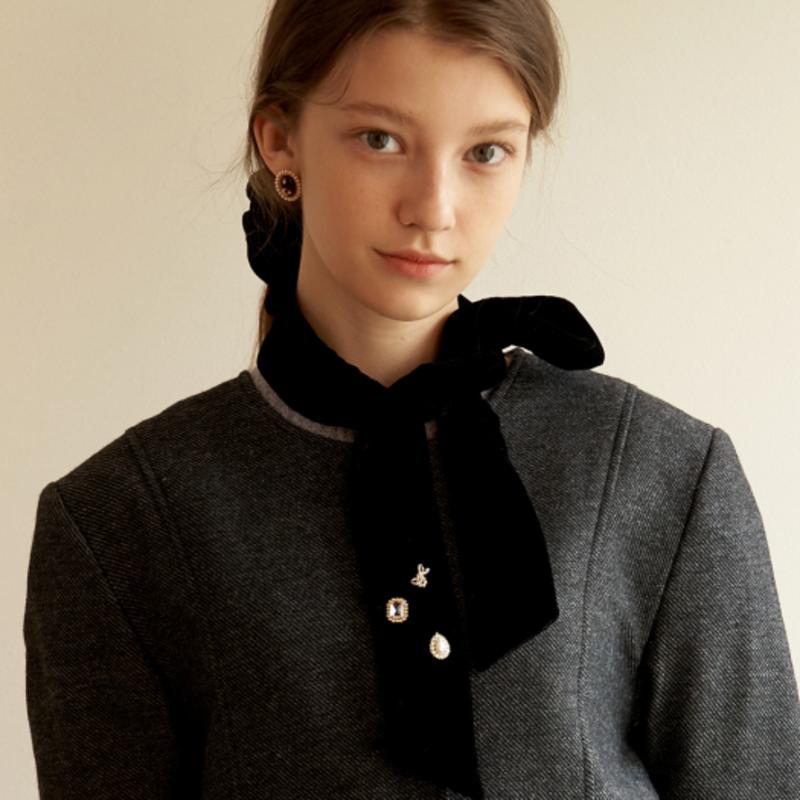 Tatiana Simple Velvet Long Scarf_NZ1131