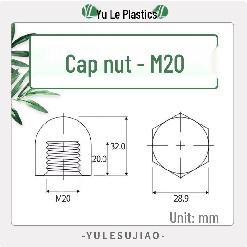 Kappe S211: M3-M12 Kunststoff-Schraubkappe Schwarz/Weiß