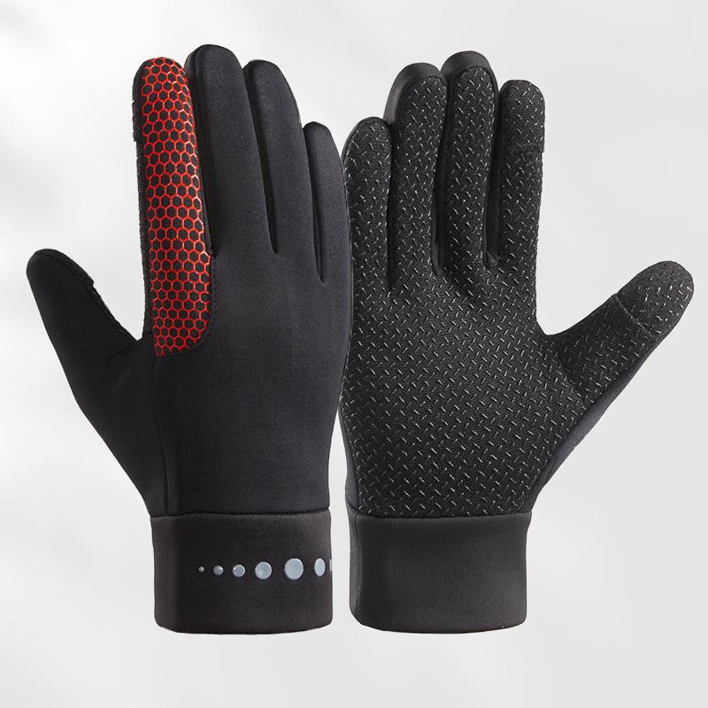 Outdoor Sports Warm Gloves Waterproof Touchscreen Suitable for Skiing and Cycling Anti-slip Gloves красный
