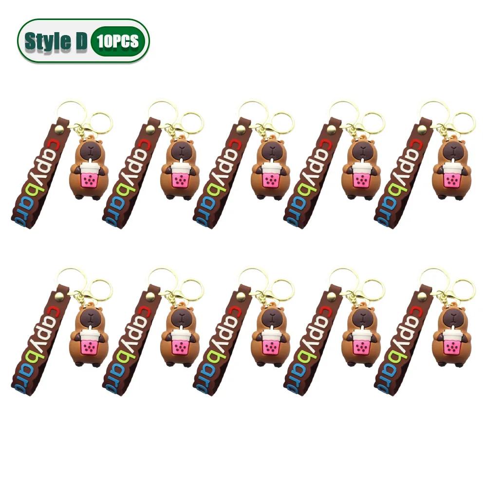 1-20 STÜCKE Niedlicher Capybara Schlüsselanhänger Mode Taschenanhänger Niedliches Tier Schlüsselanhänger Zubehör für Mädchen Kinder Rucksack Dekoration Geschenkidee