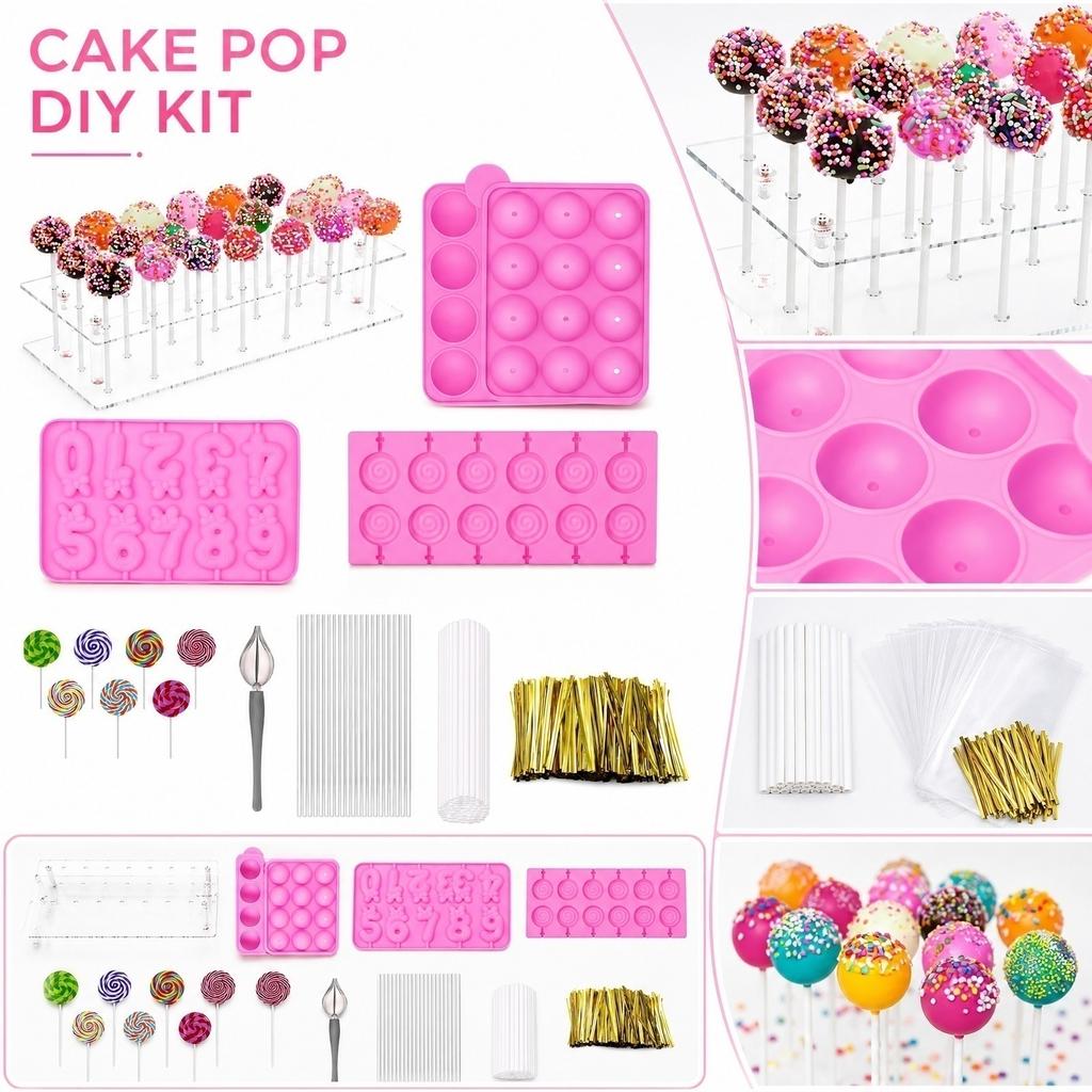 8 Stück Stäbchen Set - DIY Schokoladen-Lutscher-Herstellungs-Set mit Stäbchen, Backwerkzeuge für , Süßigkeiten, Party-Leckereien