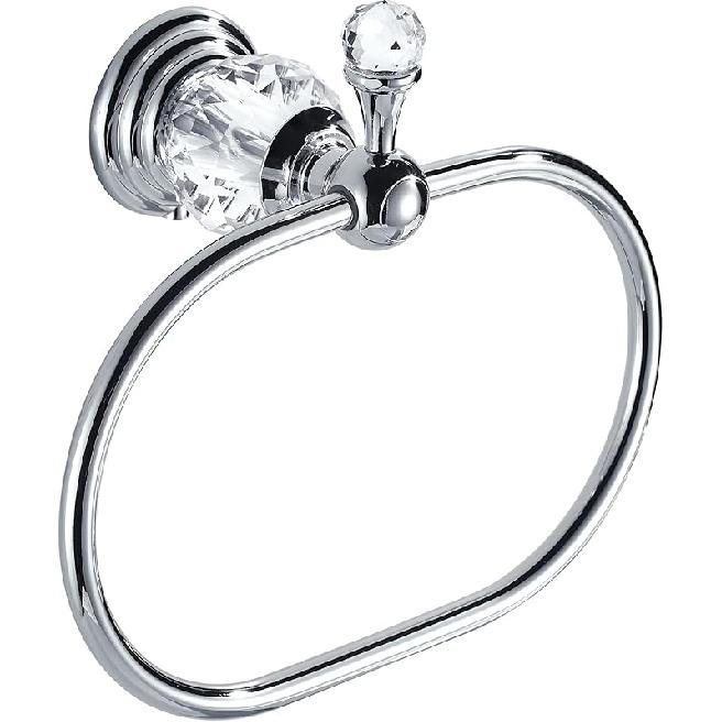 WOLIBEER Towel Ring,Crystal Hand Towel Holder,Round Towel Ring for Bathroom Wall Mounted Towel Hanger Bling Bathroom Accessories Oval