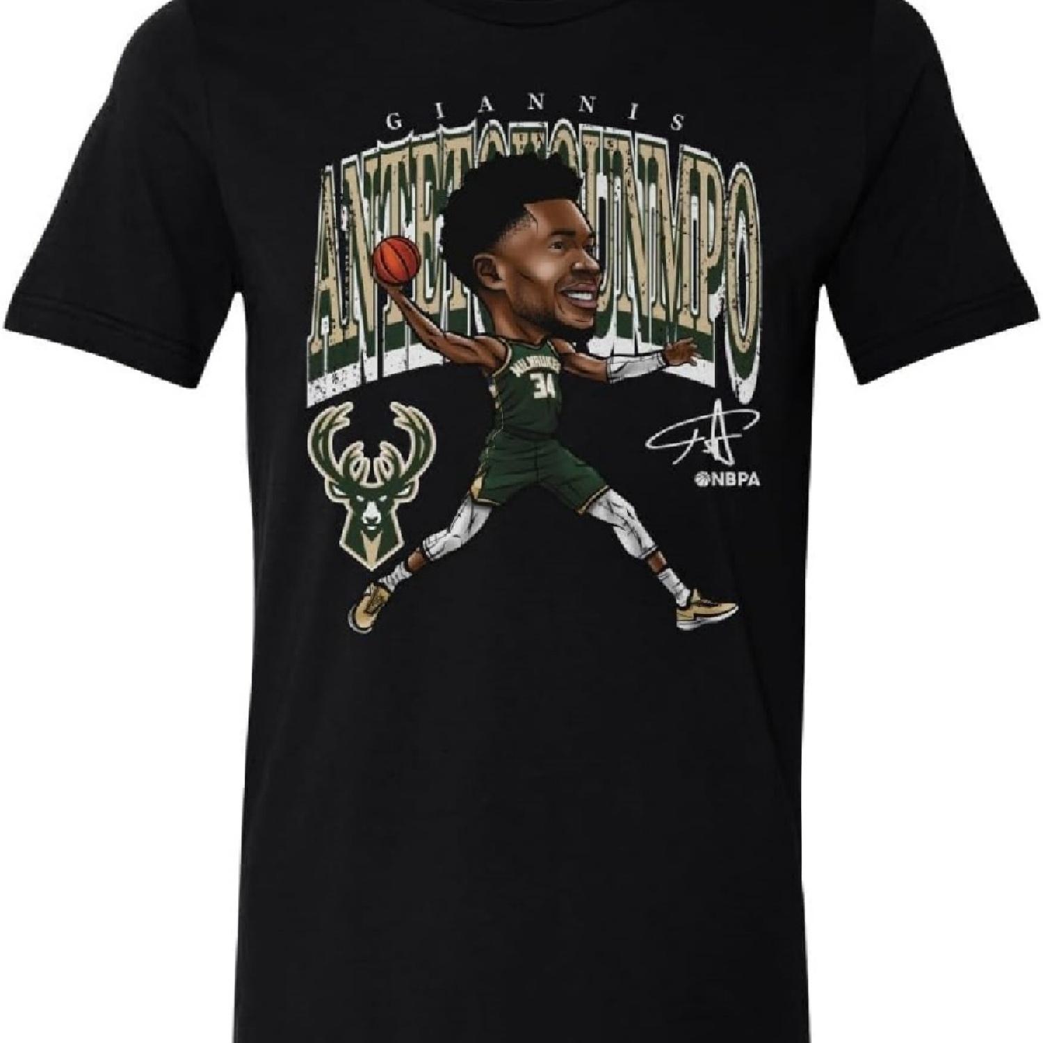

500 LEVEL Giannis Antetokounmpo Milwaukee Bucks Shirt - Giannis Antetokounmpo Milwaukee Bucks Cartoon XXXXXL