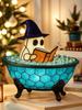 LED Ghost Bubble Bath Lamp Battery Powered Cute Ghost Lamp Multi-Purpose Ghost-Themed Mood Light for Home Bathroom Decor