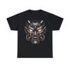 Unisex Cotton T Shirt Cyberpunk Oni Mask Cyborg Retro Style Streetwear Japanese