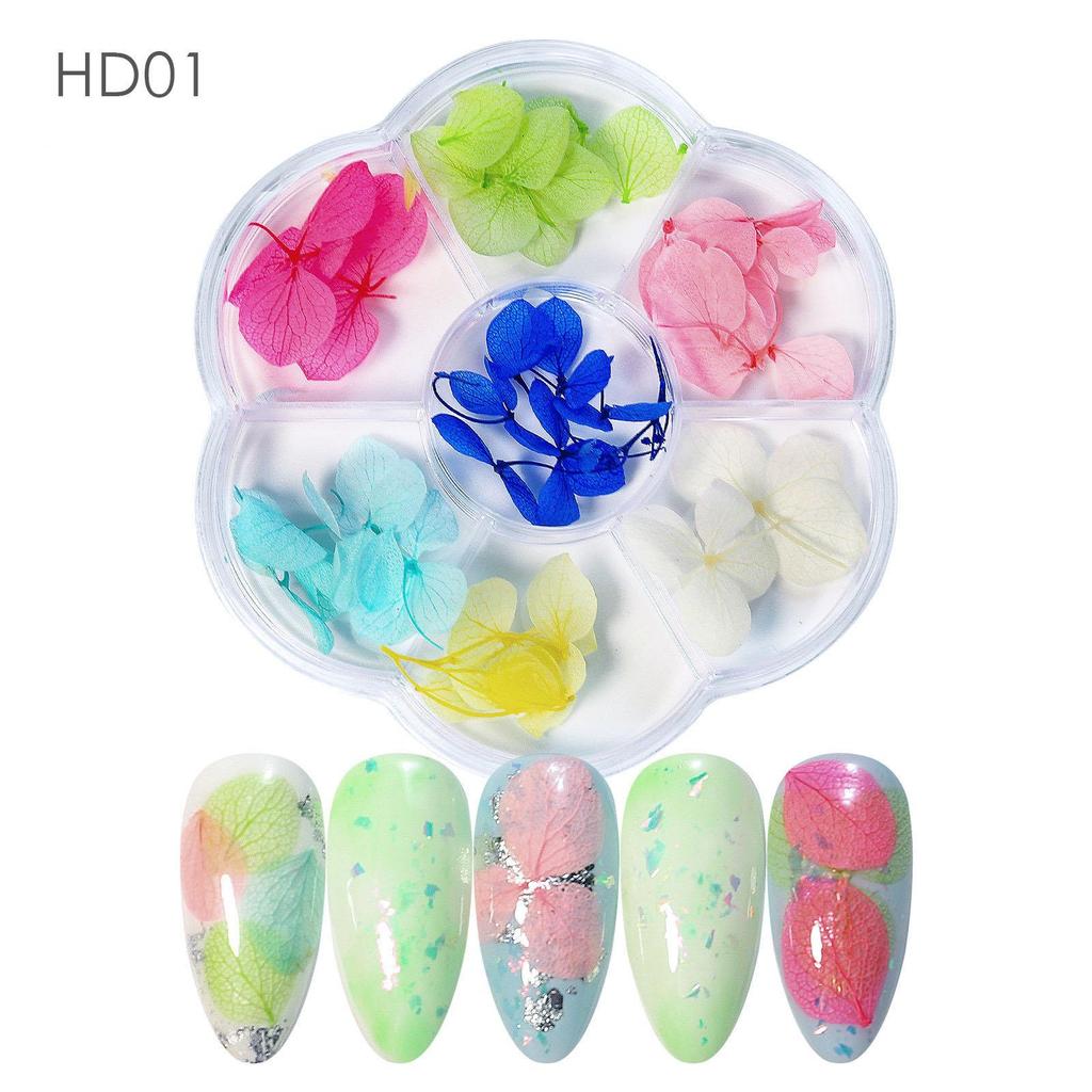 Mix Dried Flowers Nail Decorations Jewelry Natural Floral Leaf Stickers 3D Nail Art Designs Polish