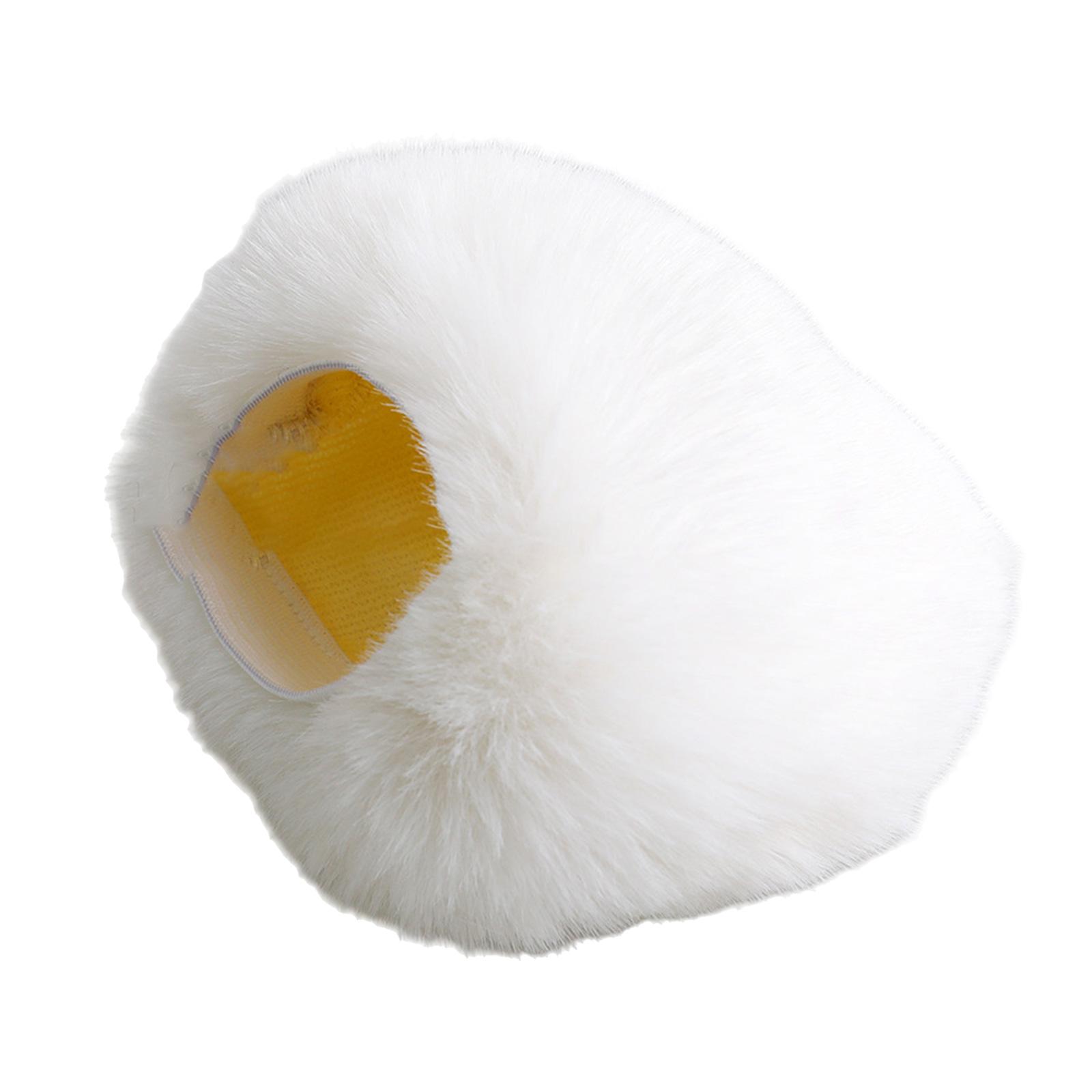 

Ветрозащитный экран для микрофона, шумоподавляющий плюшевый пушистый чехол для подкастинга и потокового микрофона белый