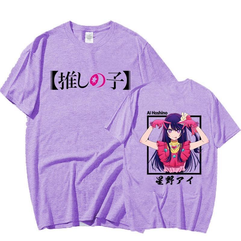 Hot Anime T Shirt Ai Hoshino Graphic Print Short Sleeve Fashion Casual Round Neck Loose Tees