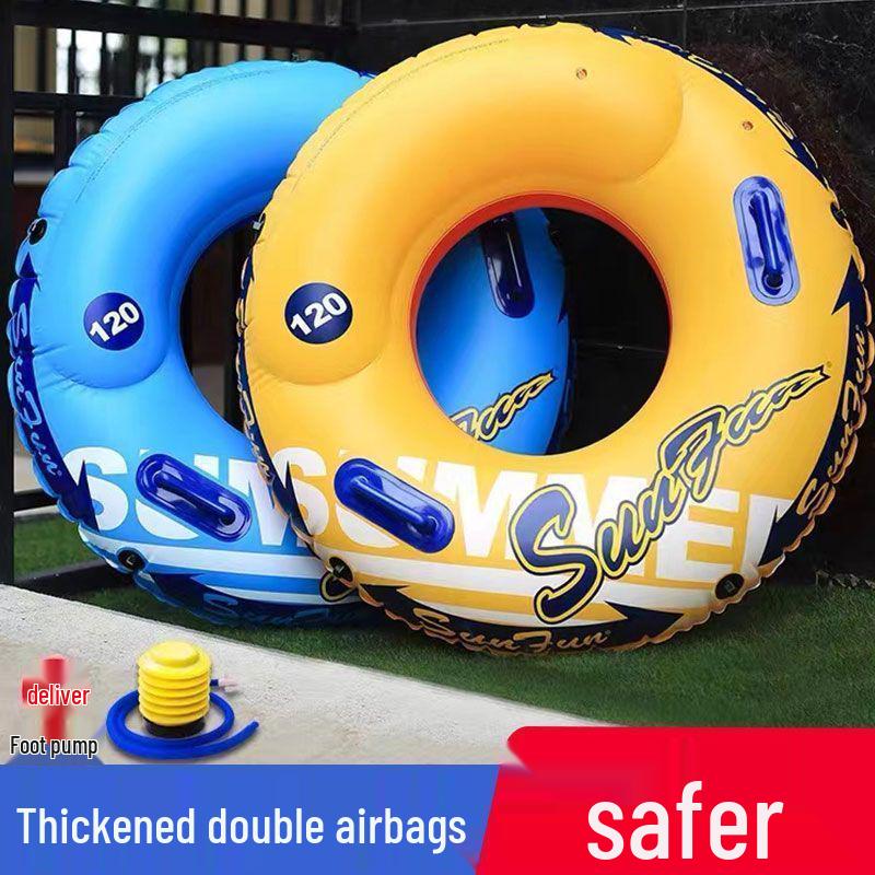 Adult & Children's Inflatable Swim Ring: Thickened Lifebuoy & Underarm Float for Beginners