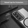 For Samsung Galaxy S23 Case TPU+PC Carbon Fiber Phone Cover Magnetic Case
