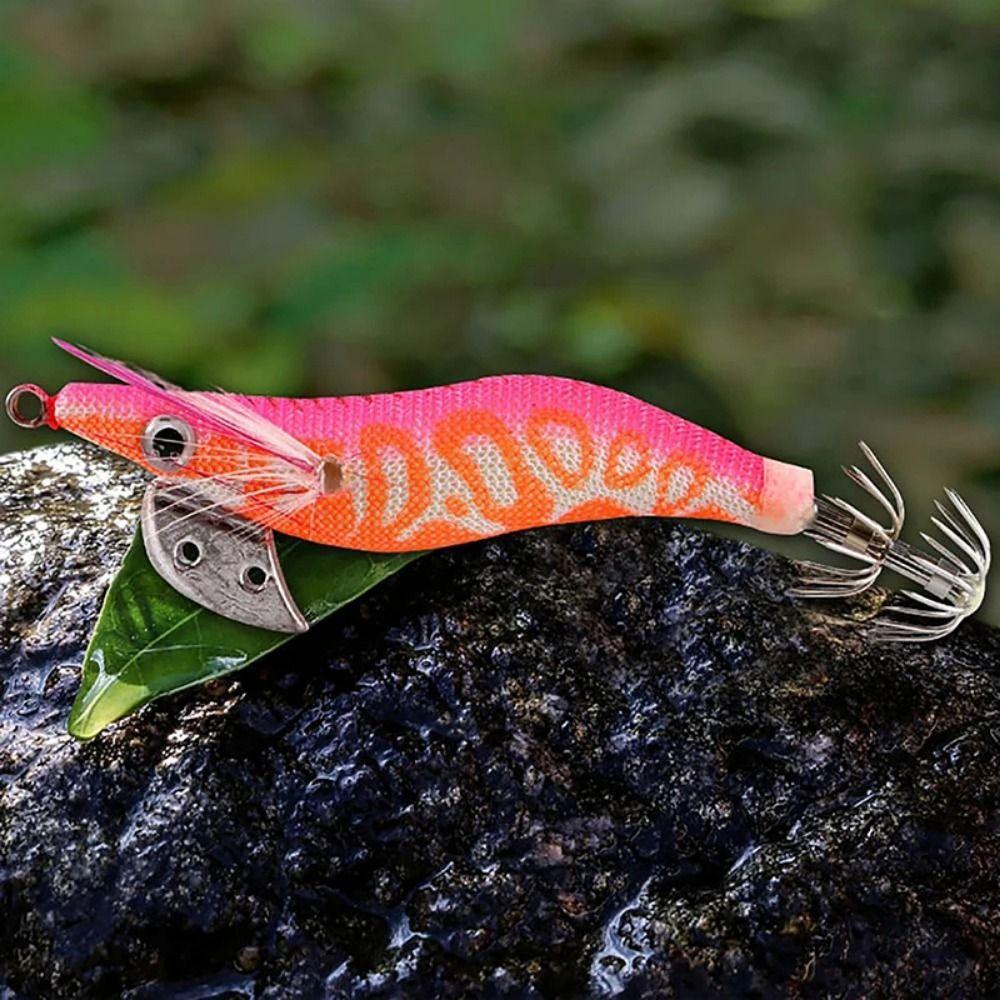 4/5Pcs Glow in The Dark Artificial Fishing Lures Artificial Squid Jig Hook  Saltwater Fishing