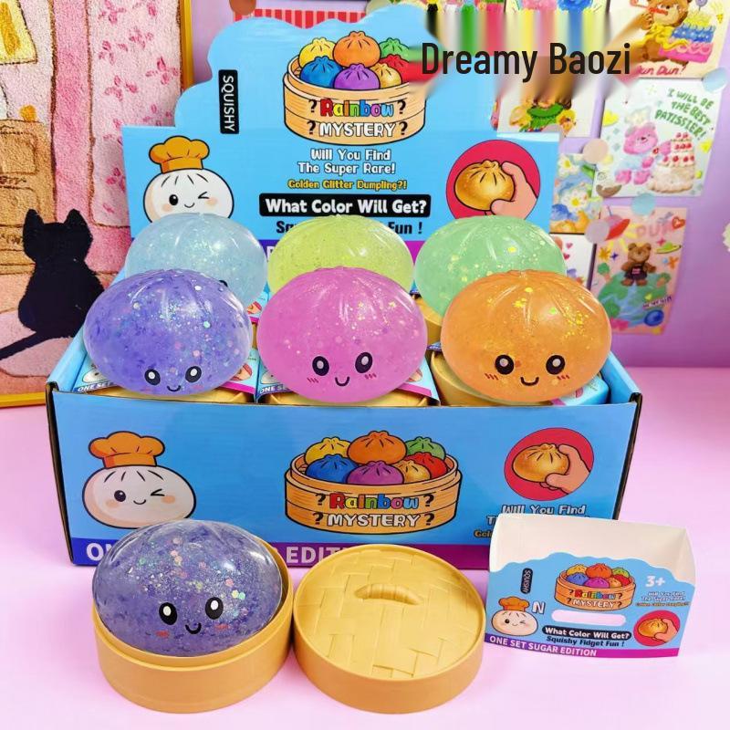 Maltose Ice Cream Jellyfish Stress Relief Squeeze Toy