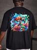 Colorful Sea Turtle Shirt Vibrant Ocean Life Graphic Tee Marine Life Lover Unisex for Daily Wear 2025 Summer Trendy Stre