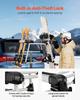 Hitch Mounted Ski & Snowboard Rack, Fits 50 Mm Receiver, Carries Up To 6 Pairs of Skis or 4 Snowboards, Hitch-Mounted Rack for Car with Key Lock,