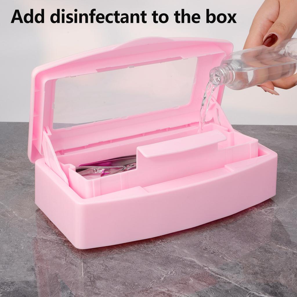1 pcs Nail Sterilization Box Nail Tools Sterilization Box False Eyelash Cleaning Box Alcohol Cleaning Soaking Filter Box
