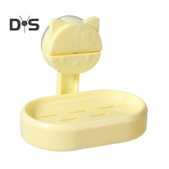 

Мыльница на присоске, прочная, выдерживающая нагрузку, простая установка, двухслойная мыльница с дренажными отверстиями жёлтый