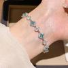 Sea Crystal Zirconia Water Drop Bracelet: Light Luxury Cool Style Jewelry for Women