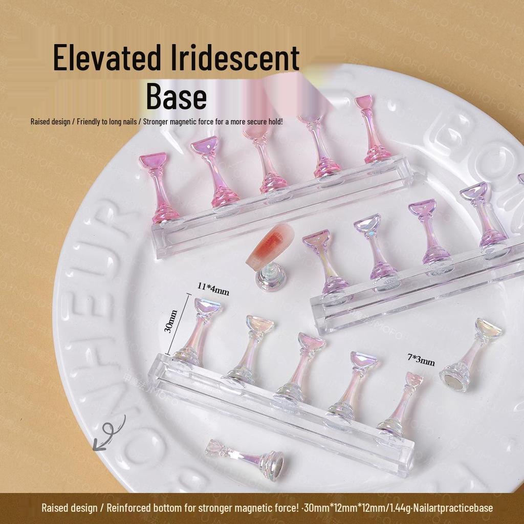 Translucent Pink Nail Holder & Display Stand for Manicure Practice