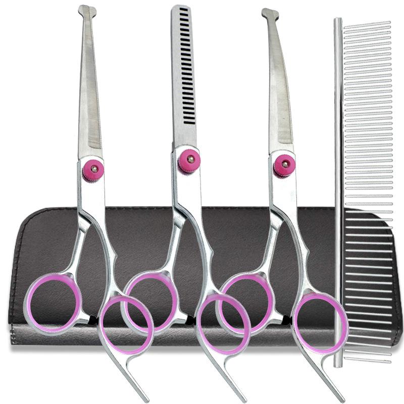 Teddy Dog 6-Inch Stainless Steel Grooming Scissors Set