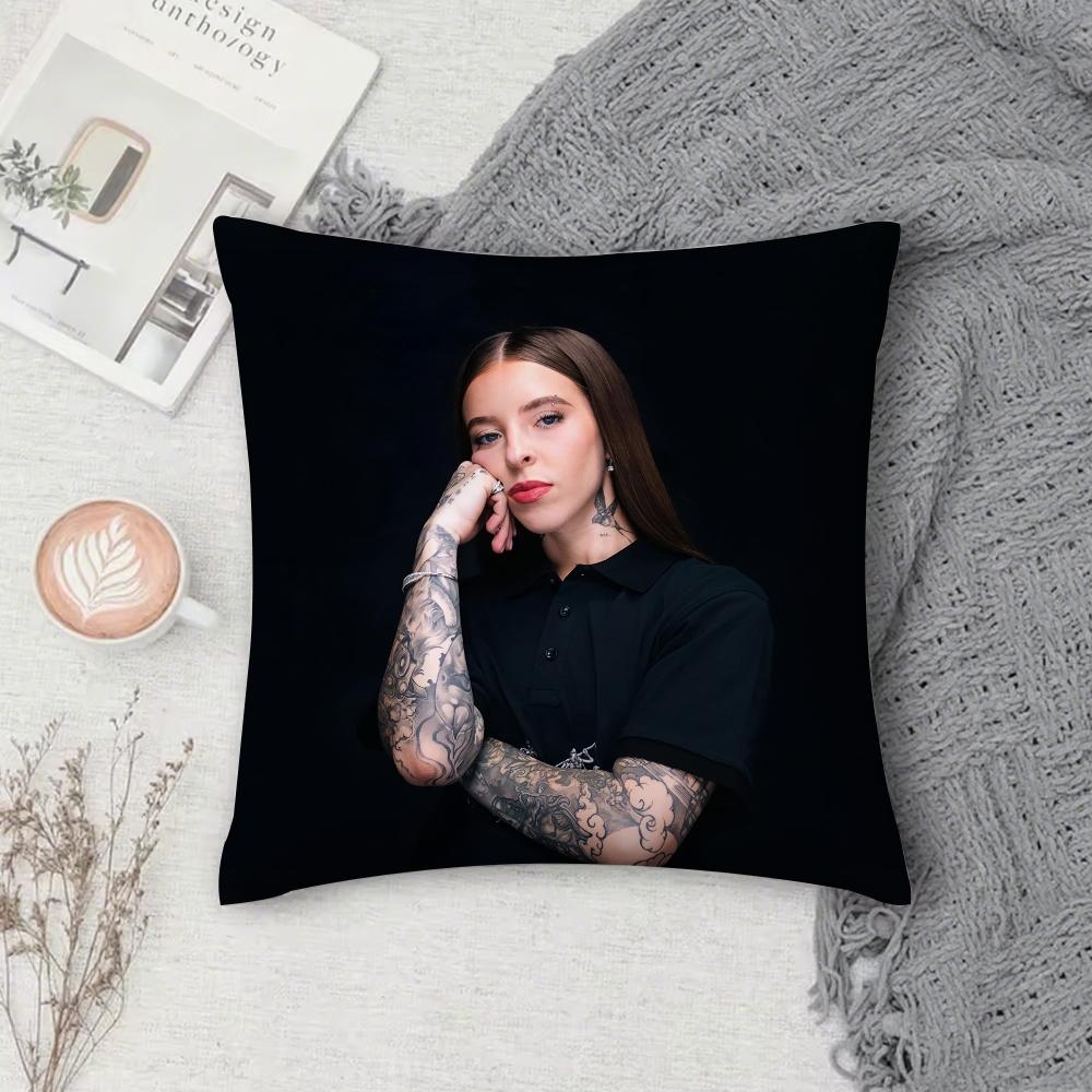 Singer Young Miko Pillow Case Square Double-Sided Printing Short Plush Sofa Cushion Cover Bedroom Pillow