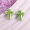 17x14mm Solid Color Ceramic Cross Beads for DIY Jewelry Making