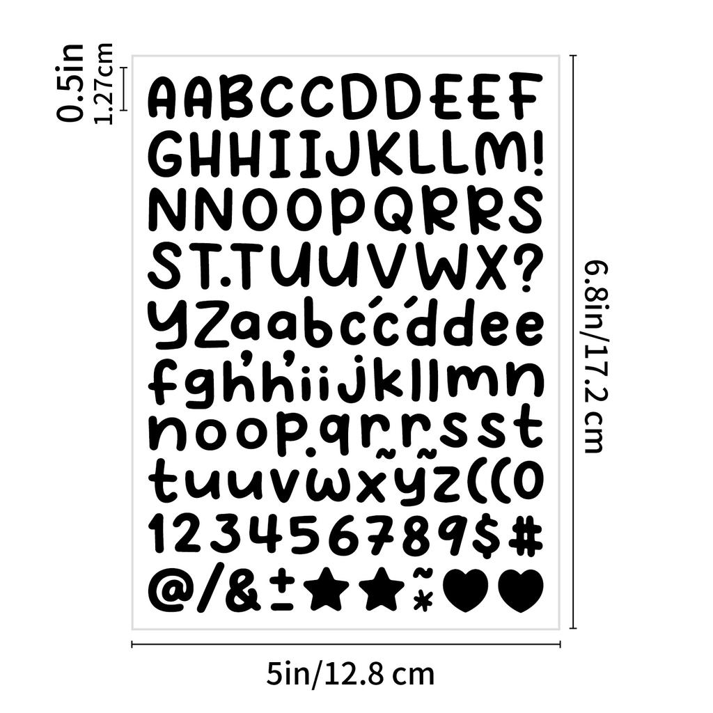 0.5-inch English Letter Sticker Small Size Gu Card Greeting Card Decorative Hand Note Scrapbook Letter Sticker