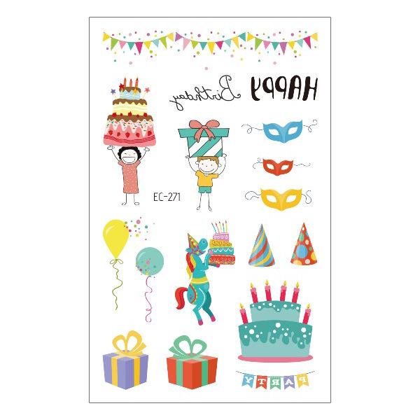 Children's Waterproof Princess Cartoon Tattoo Stickers for Birthday Parties