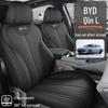 All-Season BYD Qin L Seat Covers: Breathable Linen with Perforated Leather, Fully Enclosed and Ventilated