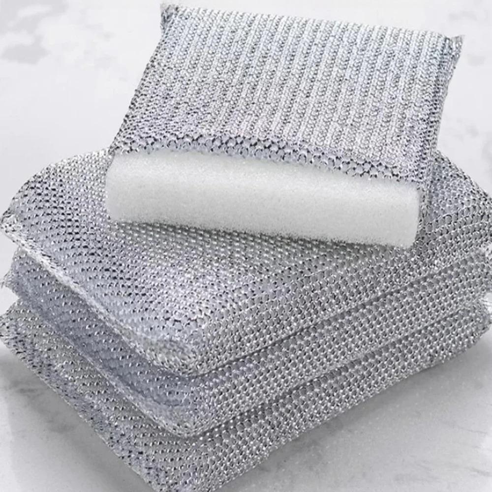 4 Pcs Gentle Dish Sponges - Scratch-Free Cleaning Pads for Pots, Pans, Cookware & Kitchen Surfaces, Reusable Kitchen Sponge