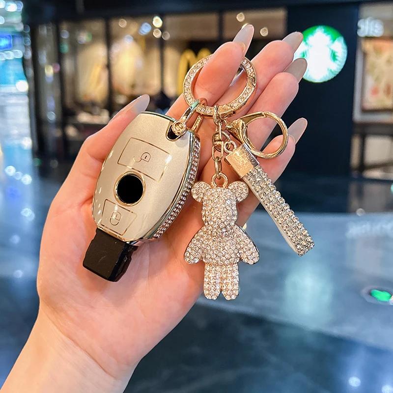 Keycase for Mercedes Benz C E A B S Class GLE GLA GLB GLC GLS AMG Car key bag exquisite durable car interior car accessories