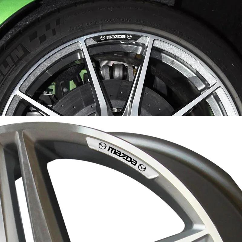4pcs Car Decal Wheels Tire Rims Racing Sticker For Mazda CX 3 5 7 2 4 6 CX-8 CX-5 CX-9 CX-4 CX-3 CX-7 GH Flair Wagon BT-50 Carol FF12