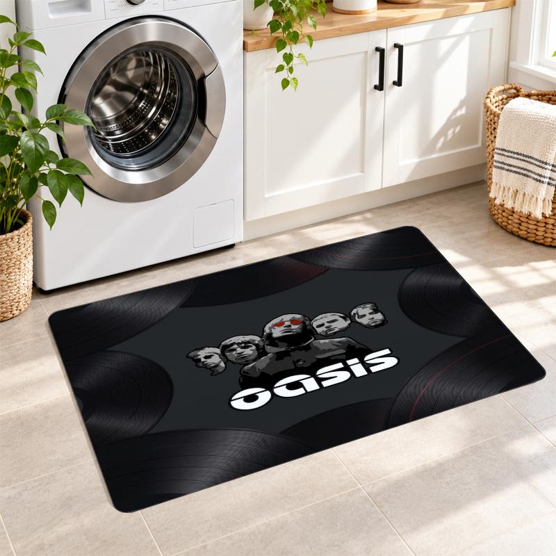 Flannel Kitchen Mat Oasis Soft Area Rug Non Slip Floor Carpet Home Decoration