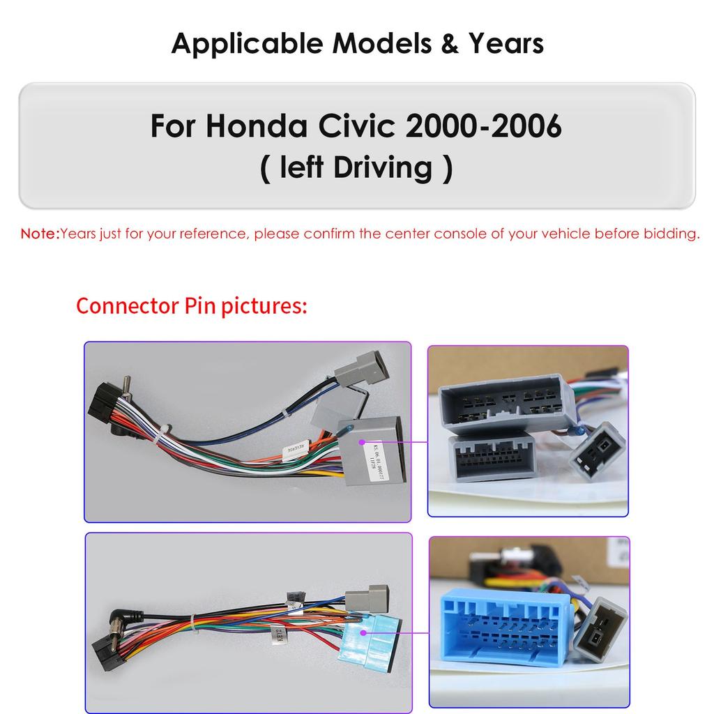 Ossuret Intelligent 2din Android 14 Car radio for Honda Civic 2000 - 2006 multimedia Video player 4G AI Carplay car intelligent systems GPS screen