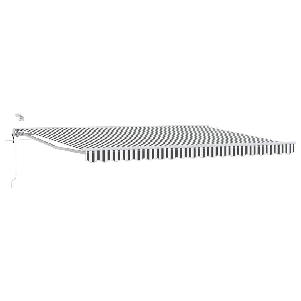 Electric Retractable Awning Anthracite and White 4 X 3 M