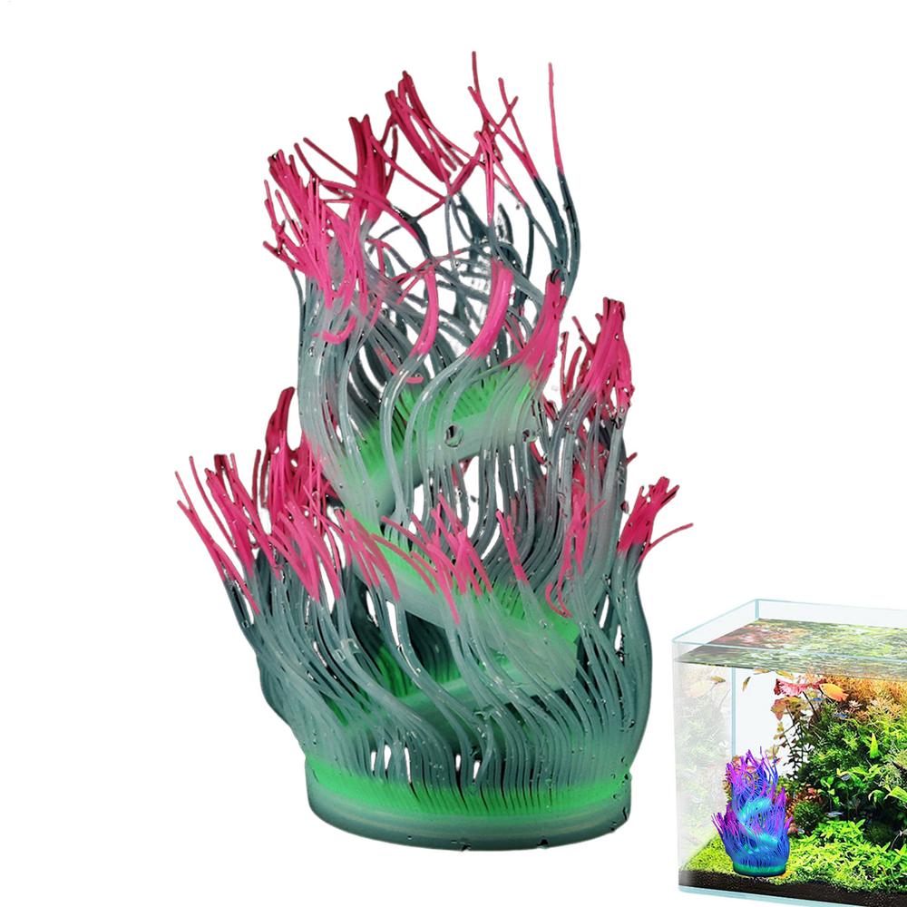 Sea Anemone Decorations For Aquarium Sea Anemone Ornaments Silicone For Fish Tank Artificial Aquarium Decorations For Freshwater