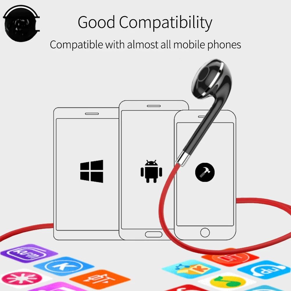 BT313 Bluetooth-Compatible Earphones Magnetic Headphone Sport Wireless Hanging Neck Earphones with Mic for Xiaomi Red Mi Huawei