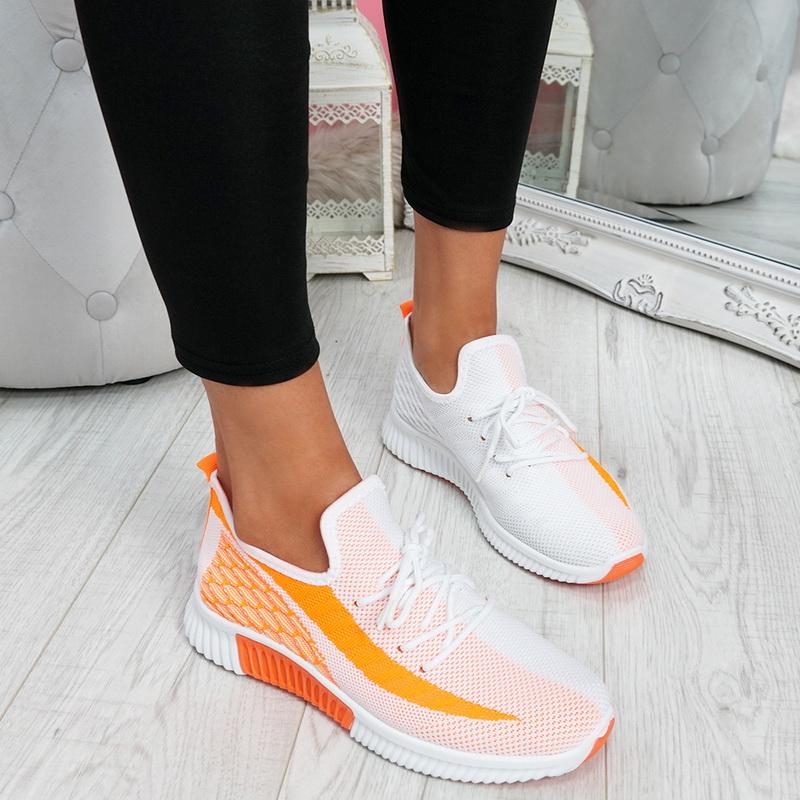 

Flats Women Sneakers Shoes Spring Sneakers Women Summer Lace Up Flats Women Plus Size Women Casual Shoes Mujerfg5 43 оранжевый