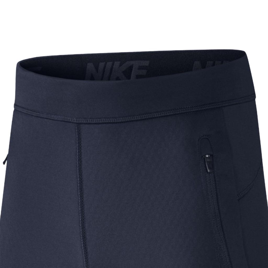 Nike Solid Color Elastic Brand Logo Print Slim Fit Knitted Sports Pants Kids bottoms Blue Black 803931-451
