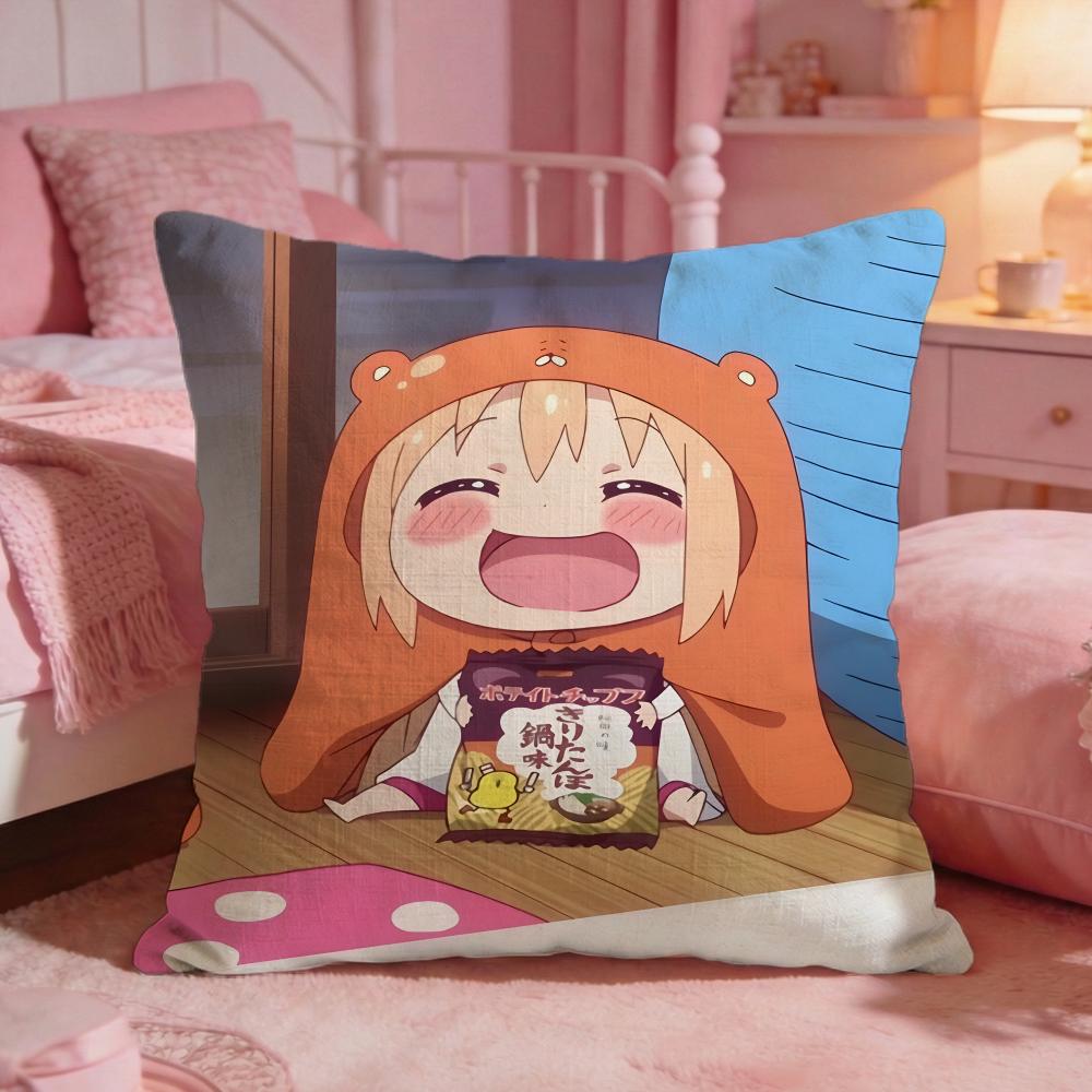 

HHimouto UmaruchanS Cushion Cover Premium Comfort Reversible Pillow Cove Two In One Design For Any Room Car Interior 30X30cm