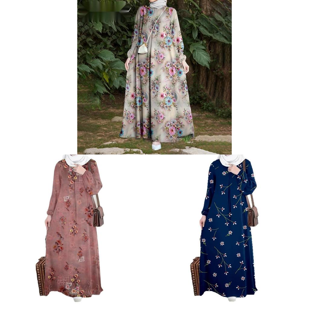 Religious Tribal Maxi Dress With Printed Fabric For Formal Events And Home Use