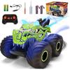 Remote Control Dinosaur Car Toys for Kid Boys, 2.4GHz RC Monster Truck Toys with Spray, Light, Sound, All Terrain Rechargeable Electric RC Car Toy,