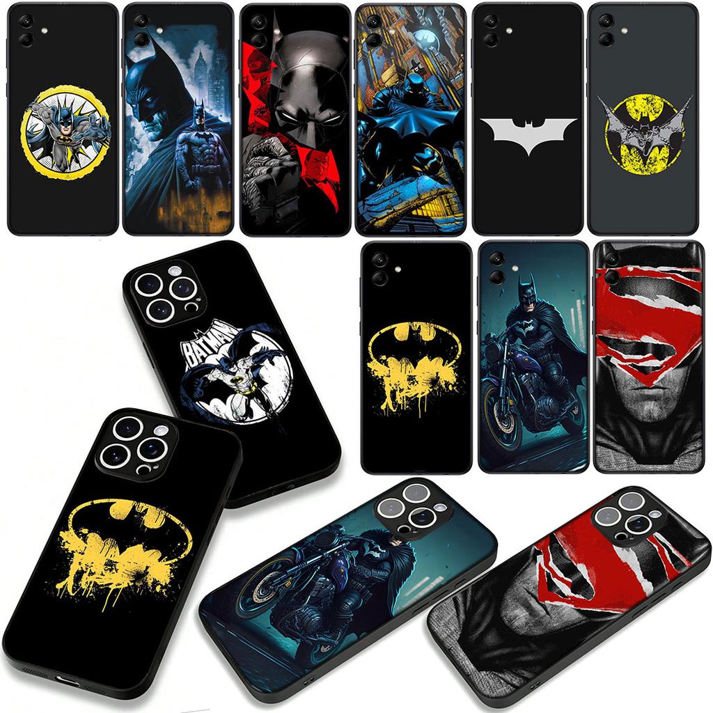 Funda de Teléfono para Apple iPhone 15 16 Plus 13 12 Pro Max X XR 6 + ProMax 16E Funda Murciélago DC Movie Murciélago Hombre Cubierta