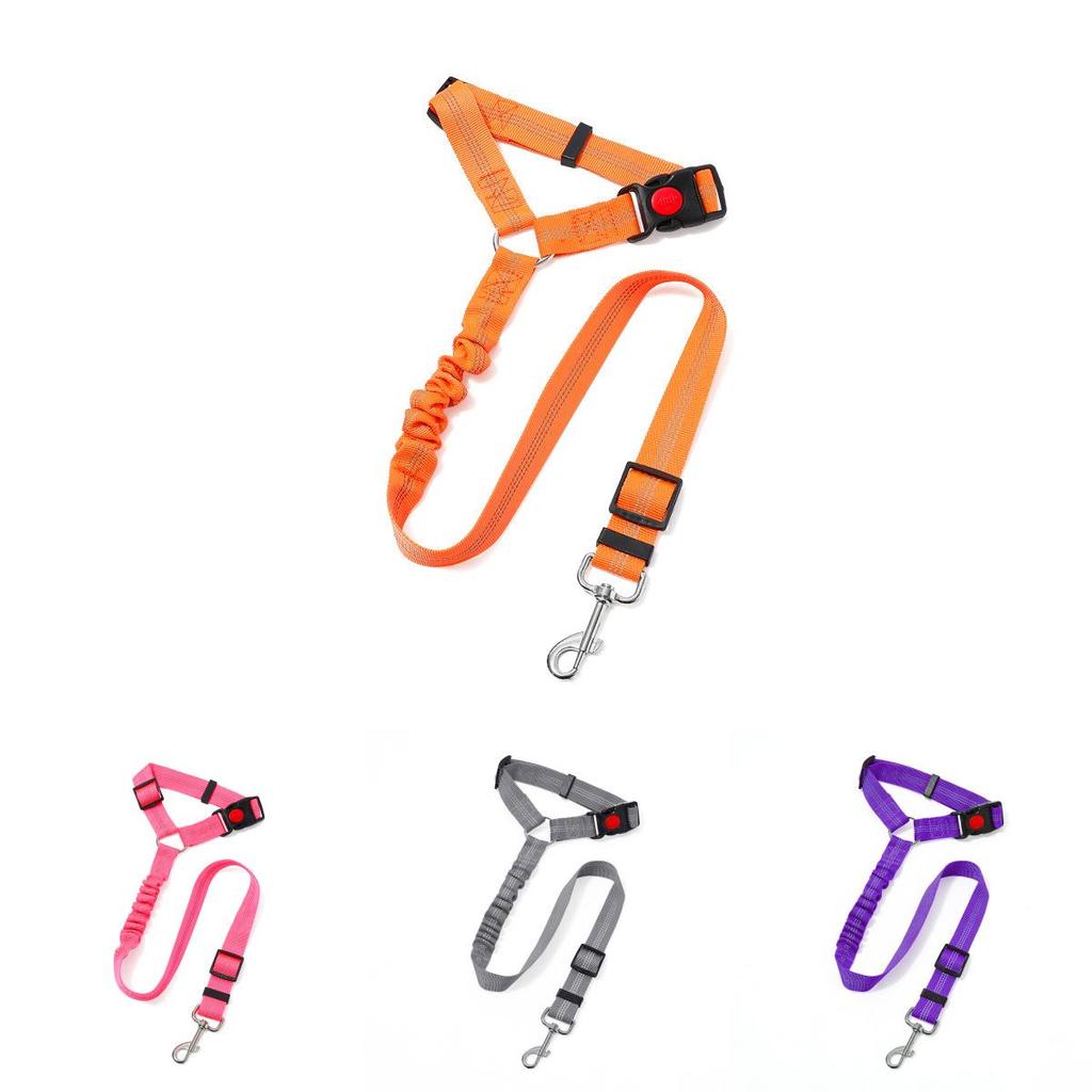 Verstellbares Nicht-Stretch Haustier Hund Auto Rückhaltegeschirr mit zuverlässigem Stoff und sicherer Schlaufe für Rücksitz