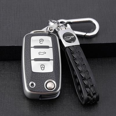 Volkswagen Car Key Case for Santana, Sagitar, Lavida, Tiguan, Bora, Polo, Golf, Tayron, and T-Roc