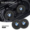 2pcs Car Coasters Water Cup Holder Pads Cup Slot Non-Slip Mat For Bmw E46 E39 E90 E60 E30 F10 F11 F20 F30 G20 G30 X1 X3 X5 Z4