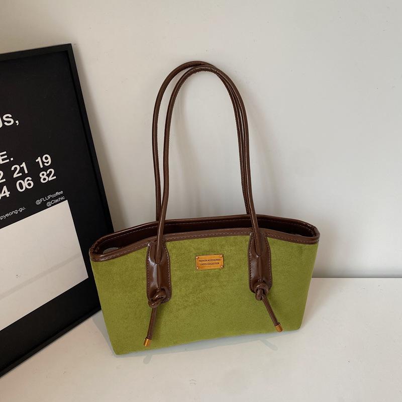 Женская ретро замшевая сумка через плечо - Мода осень/зима Универсальная нишевая сумка-тоут