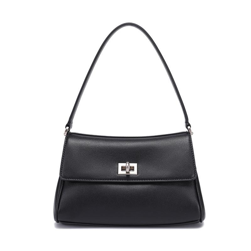 

Кожаная подмышечная сумка нишевый дизайн новая сумочка сумка на цепочке универсальная сумка-мессенджер на плечо чёрный