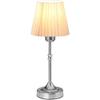 Cordless LED Metal Table Lamp, Portable Fabric Shade Desk Lamp, 3-Level Brightness, Touch Sensor Control, Rechargeable Bedside/Nursery/Dining Room